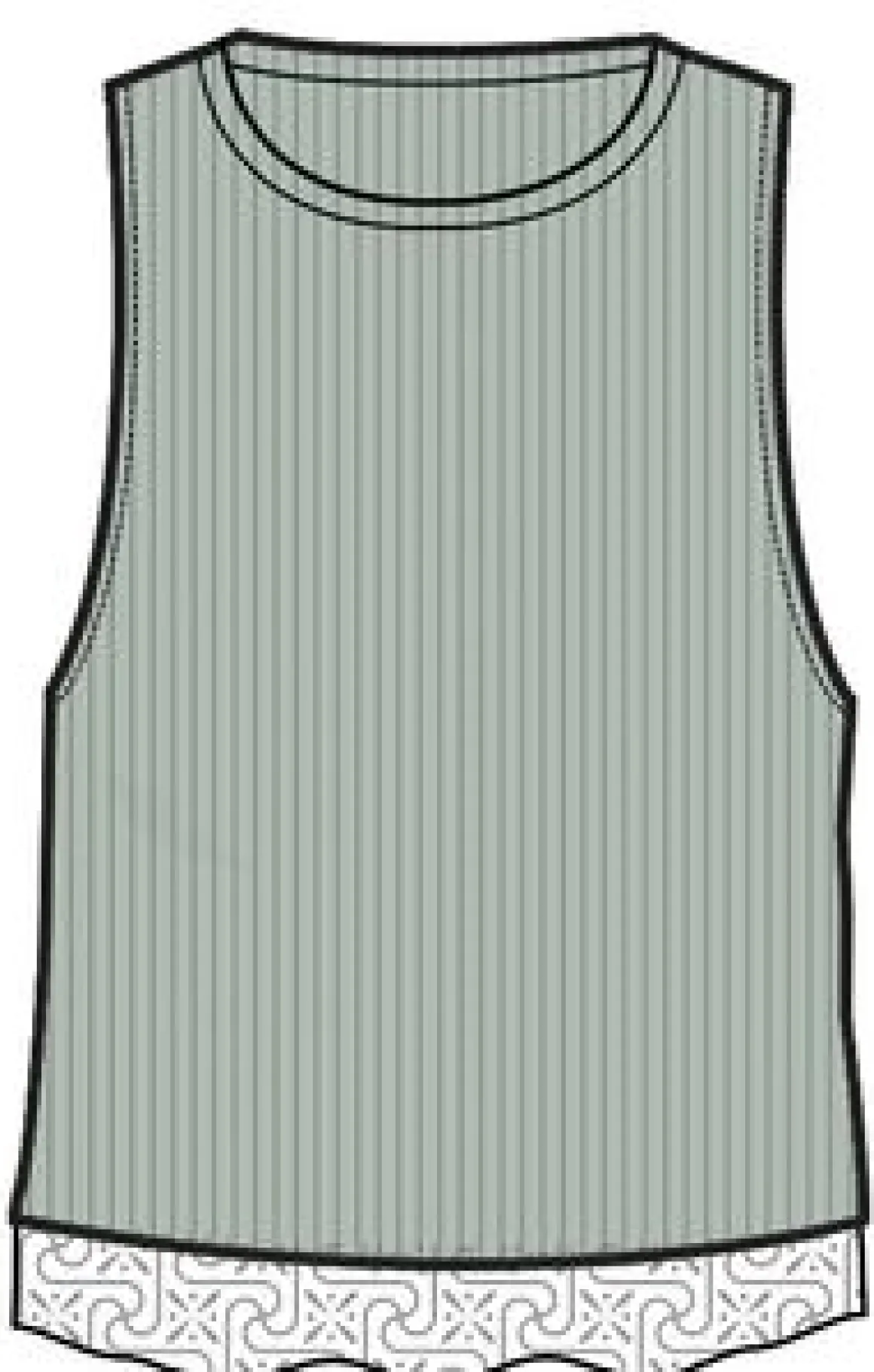 Vintage Organic Knitted Tank Top - Pistachio