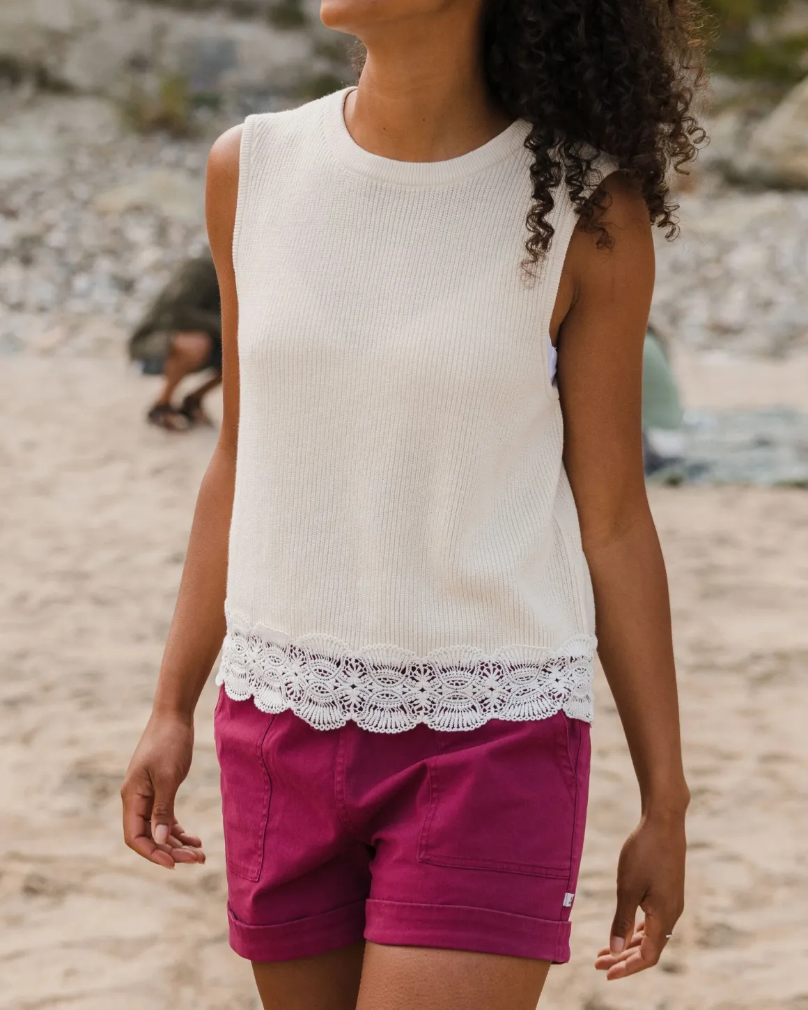 Vintage Organic Knitted Tank Top - Birch