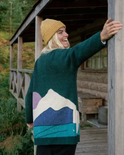 Vista Recycled Knitted Cardigan - Rain Forest