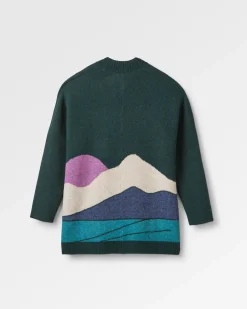 Vista Recycled Knitted Cardigan - Rain Forest