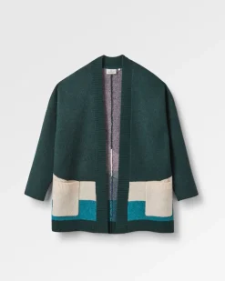 Vista Recycled Knitted Cardigan - Rain Forest