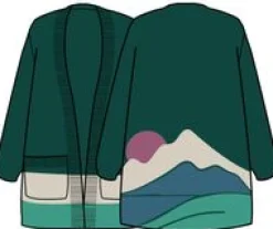 Vista Recycled Knitted Cardigan - Rain Forest