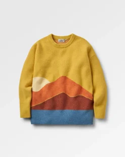 Vista Recycled Knitted Sweater - Amber Gold