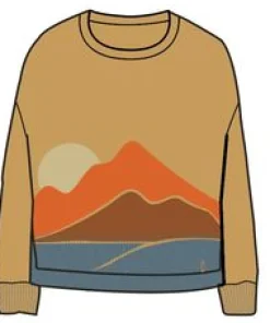 Vista Recycled Knitted Sweater - Amber Gold