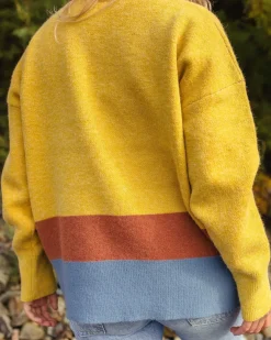 Vista Recycled Knitted Sweater - Amber Gold