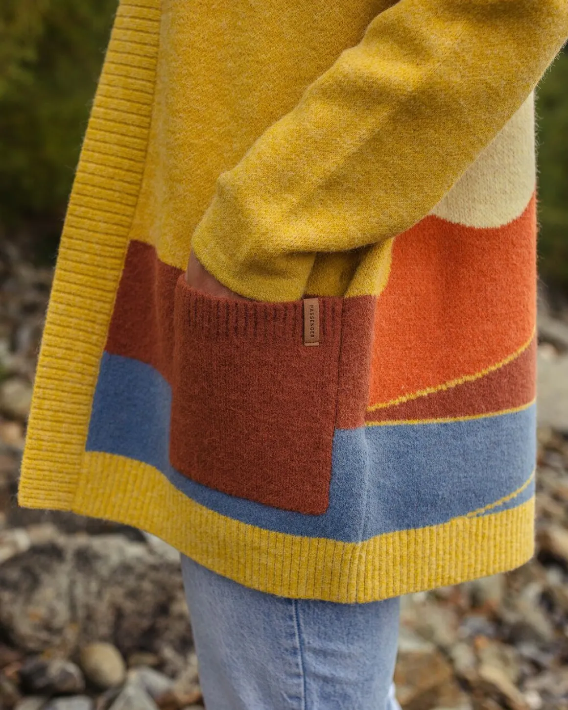 Vista Recycled Knitted Sweater - Amber Gold