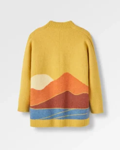 Vista Recycled Knitted Sweater - Amber Gold