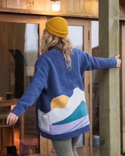 Vista Recycled Knitted Sweater - Dark Denim