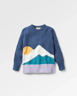 Vista Recycled Knitted Sweater - Dark Denim