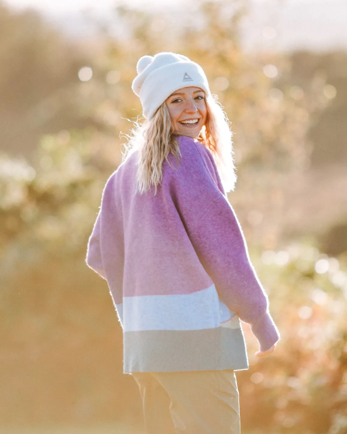 Vista Recycled Knitted Sweater - Rhubarb