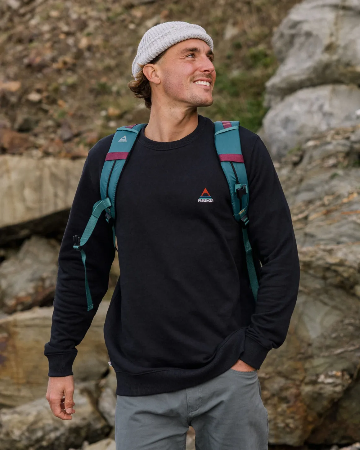 Vita Organic Cotton Long Sleeve Sweatshirt - Black