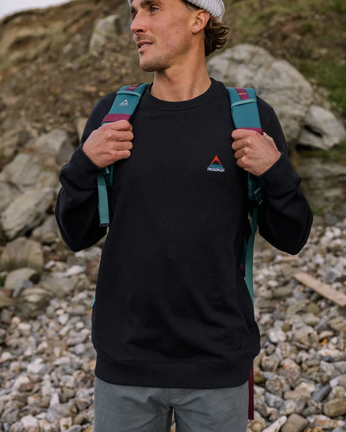 Vita Organic Cotton Long Sleeve Sweatshirt - Black