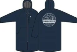 Waves Recycled Sherpa Lined Changing Robe - Rich Navy