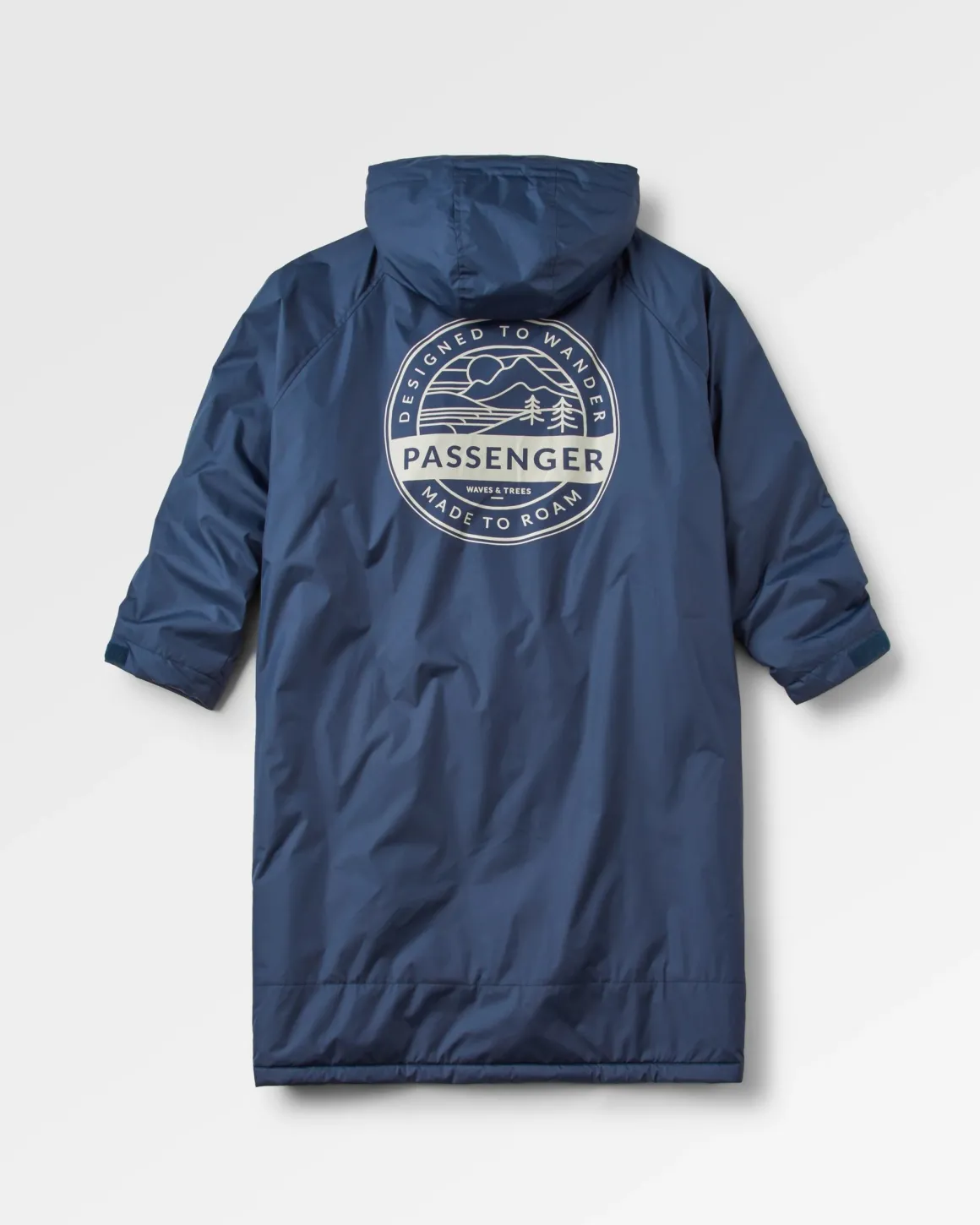 Waves Recycled Sherpa Lined Changing Robe - Rich Navy