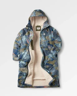 Waves Recycled Sherpa Lined Changing Robe - Palm Camo Apricot