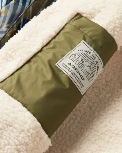 Waves Recycled Sherpa Lined Changing Robe - Palm Camo Apricot