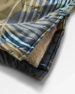 Waves Recycled Sherpa Lined Changing Robe - Palm Camo Apricot