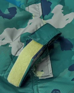 Waves Recycled Sherpa Lined Changing Robe - Alpine Camo Rain Forest