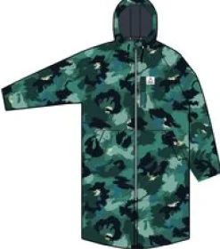 Waves Recycled Sherpa Lined Changing Robe - Alpine Camo Rain Forest