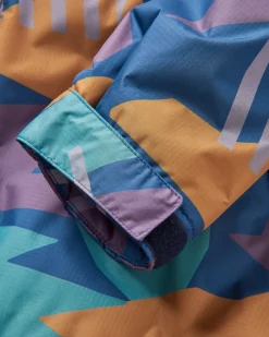 Waves Recycled Sherpa Lined Changing Robe - Deep Blue Camo Pattern