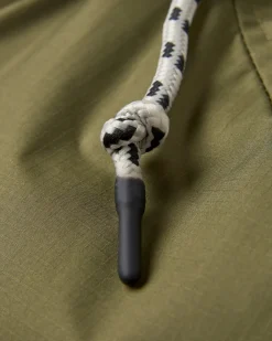 Waves Recycled Sherpa Lined Changing Robe - Black/Khaki Green