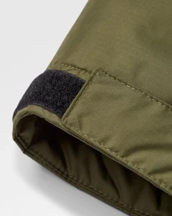 Waves Recycled Sherpa Lined Changing Robe - Black/Khaki Green