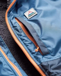 Waves Recycled Sherpa-Lined Changing Robe - Dark Denim/ Deep Navy