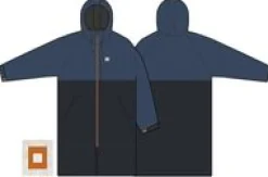 Waves Recycled Sherpa-Lined Changing Robe - Dark Denim/ Deep Navy