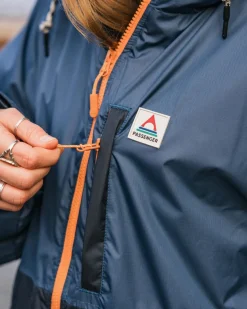 Waves Recycled Sherpa-Lined Changing Robe - Dark Denim/ Deep Navy