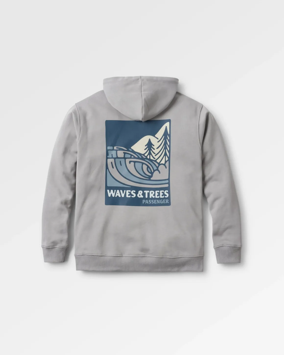 Waves u0026 Trees Organic Cotton Hoodie - Steel Gray