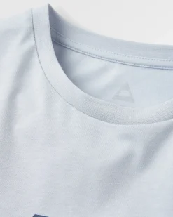 Waves u0026 Trees Organic Cotton T-Shirt - Gray Blue