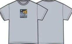 Waves u0026 Trees Organic Cotton T-Shirt - Gray Blue