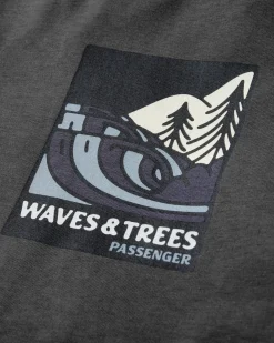 Waves u0026 Trees Organic Cotton T-Shirt - Charcoal