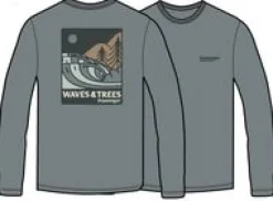 Waves u0026 Trees Organic Cotton Long Sleeve T-Shirt - Stormy Sea
