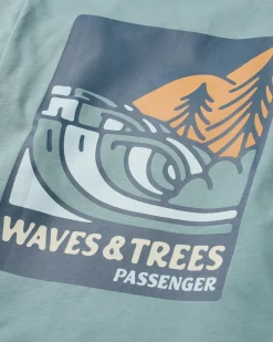 Waves u0026 Trees Organic Cotton Long Sleeve T-Shirt - Stormy Sea