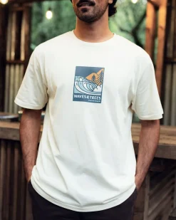Waves u0026 Trees Organic Cotton T-Shirt - Birch