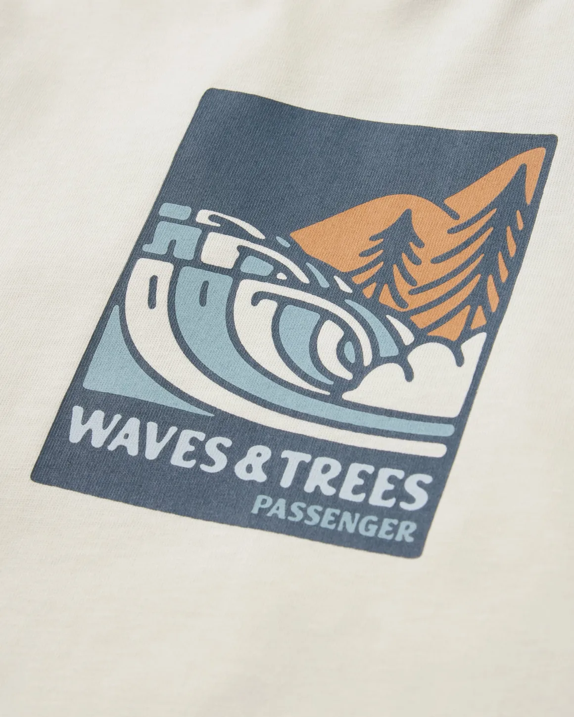 Waves u0026 Trees Organic Cotton T-Shirt - Birch