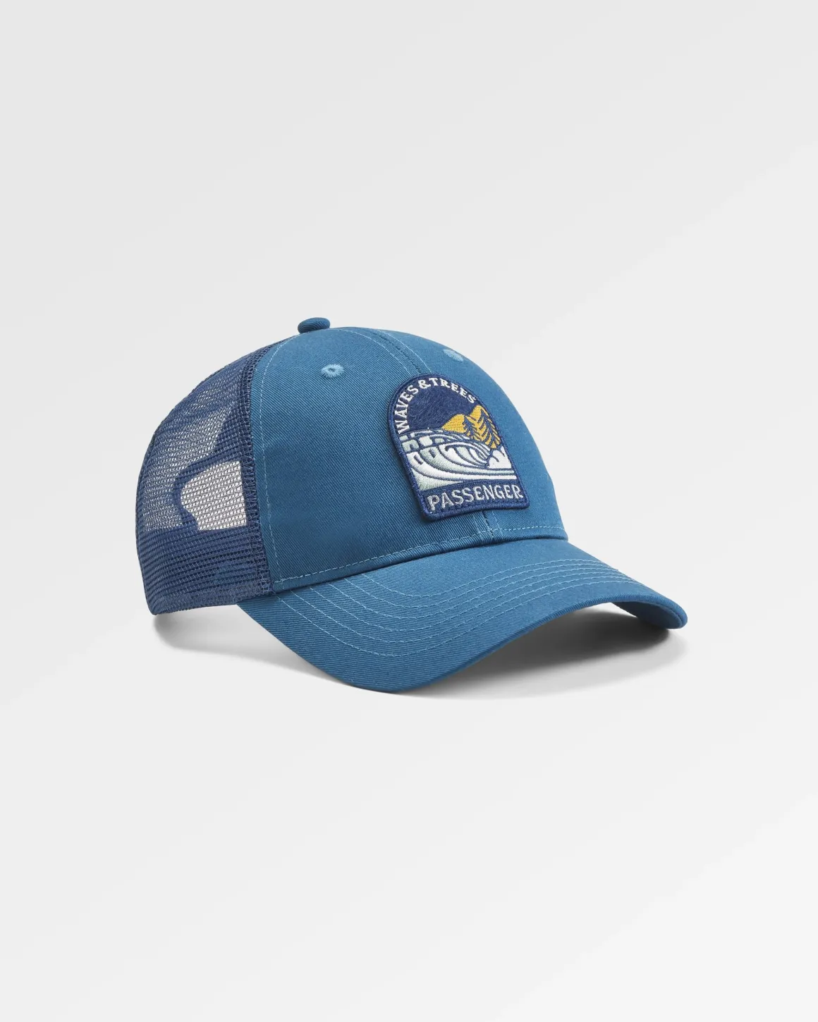 Waves u0026 Trees Organic Cotton Trucker Hat - Tidal Blue