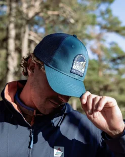 Waves u0026 Trees Organic Cotton Trucker Hat - Tidal Blue
