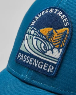 Waves u0026 Trees Organic Cotton Trucker Hat - Tidal Blue