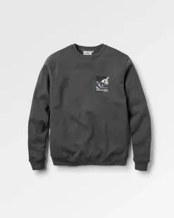 Waves u0026 Trees Organic Cotton Long Sleeve Sweatshirt - Charcoal