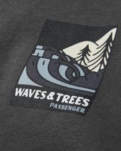 Waves u0026 Trees Organic Cotton Long Sleeve Sweatshirt - Charcoal