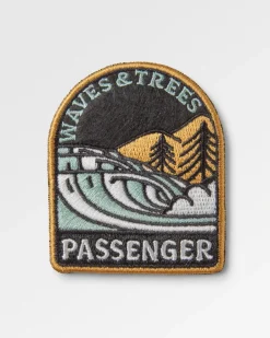 Waves u0026 Trees Patch - Mustard Yellow