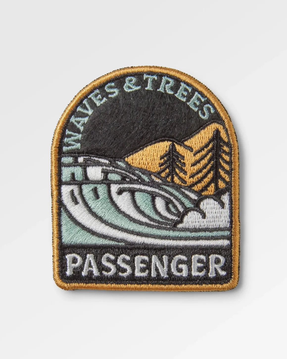 Waves u0026 Trees Patch - Mustard Yellow