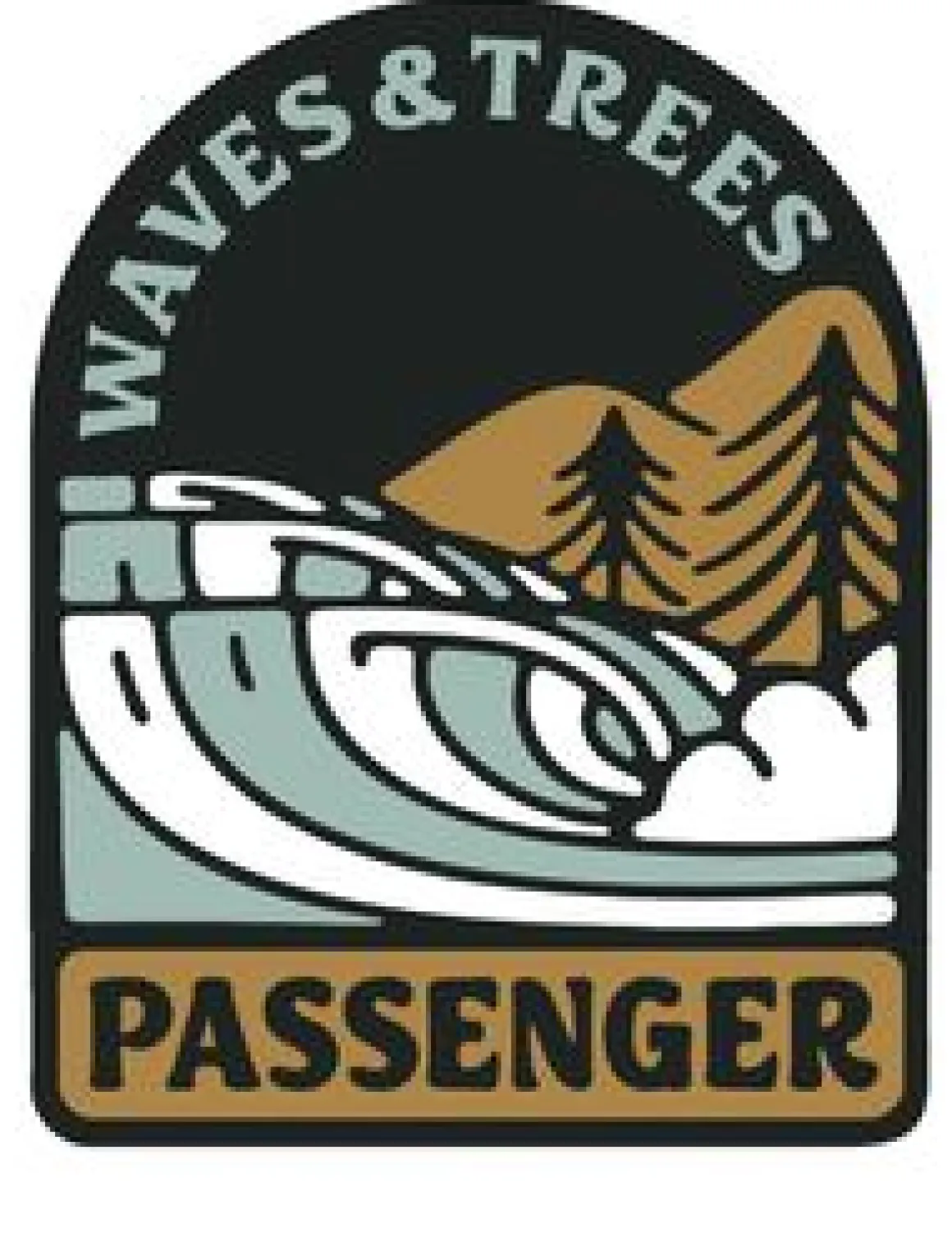 Waves u0026 Trees Patch - Mustard Yellow