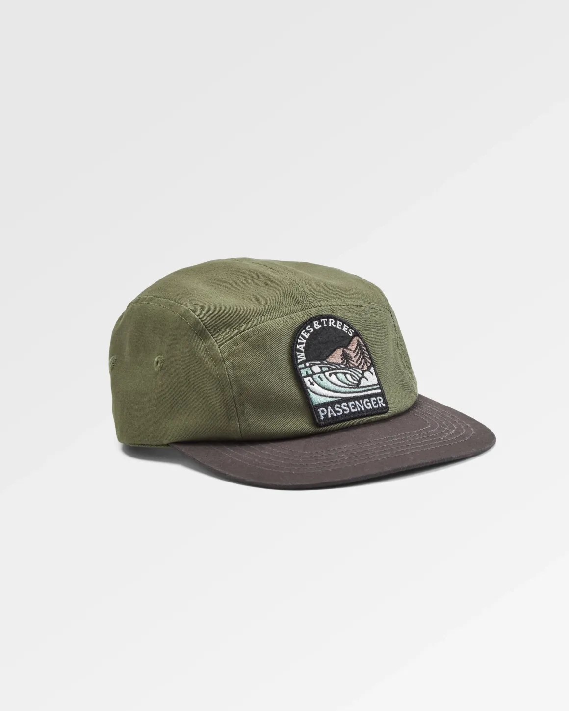 Waves u0026 Trees Recycled 5 Panel Hat - Dusty Olive