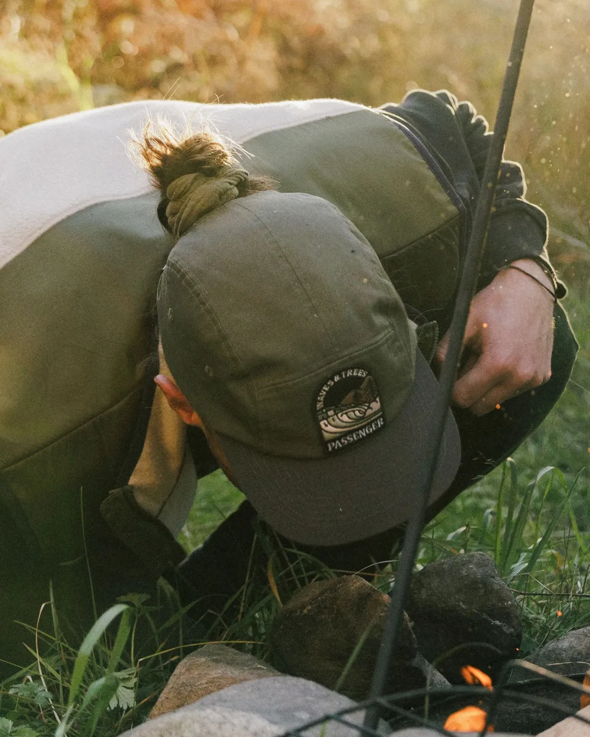 Waves u0026 Trees Recycled 5 Panel Hat - Dusty Olive