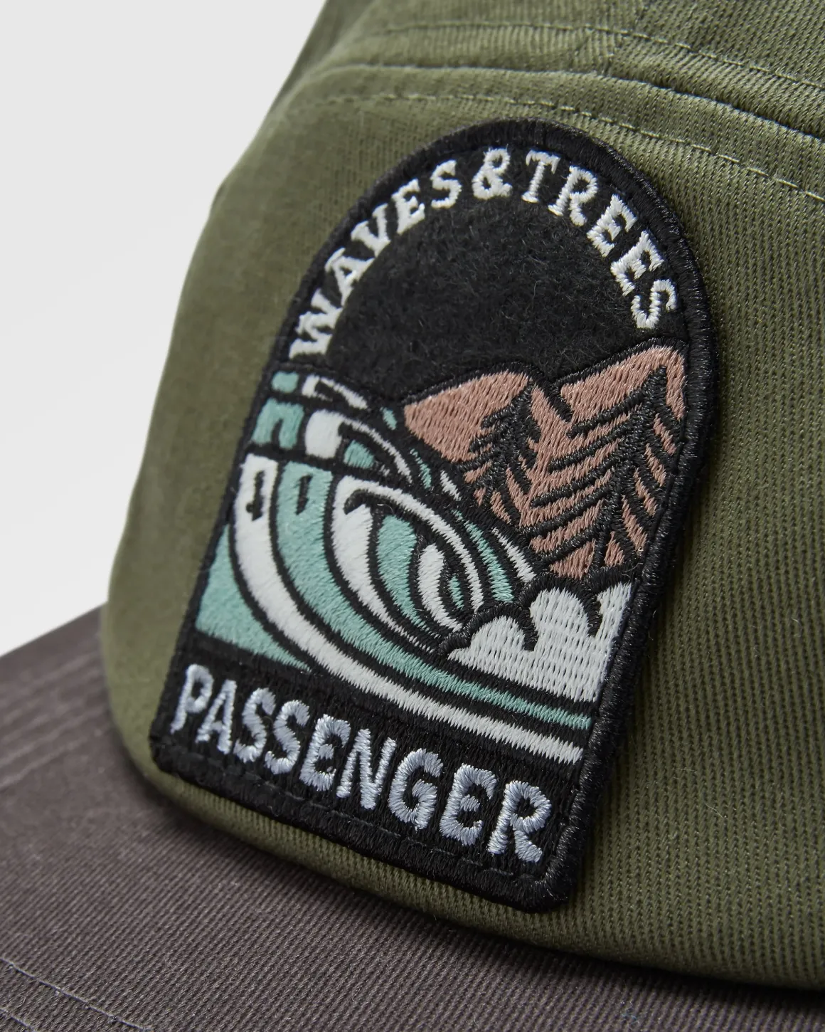 Waves u0026 Trees Recycled 5 Panel Hat - Dusty Olive