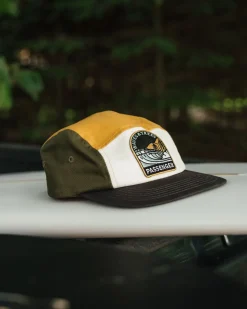Waves u0026 Trees Recycled 5 Panel Hat - Khaki Green