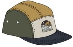 Waves u0026 Trees Recycled 5 Panel Hat - Khaki Green